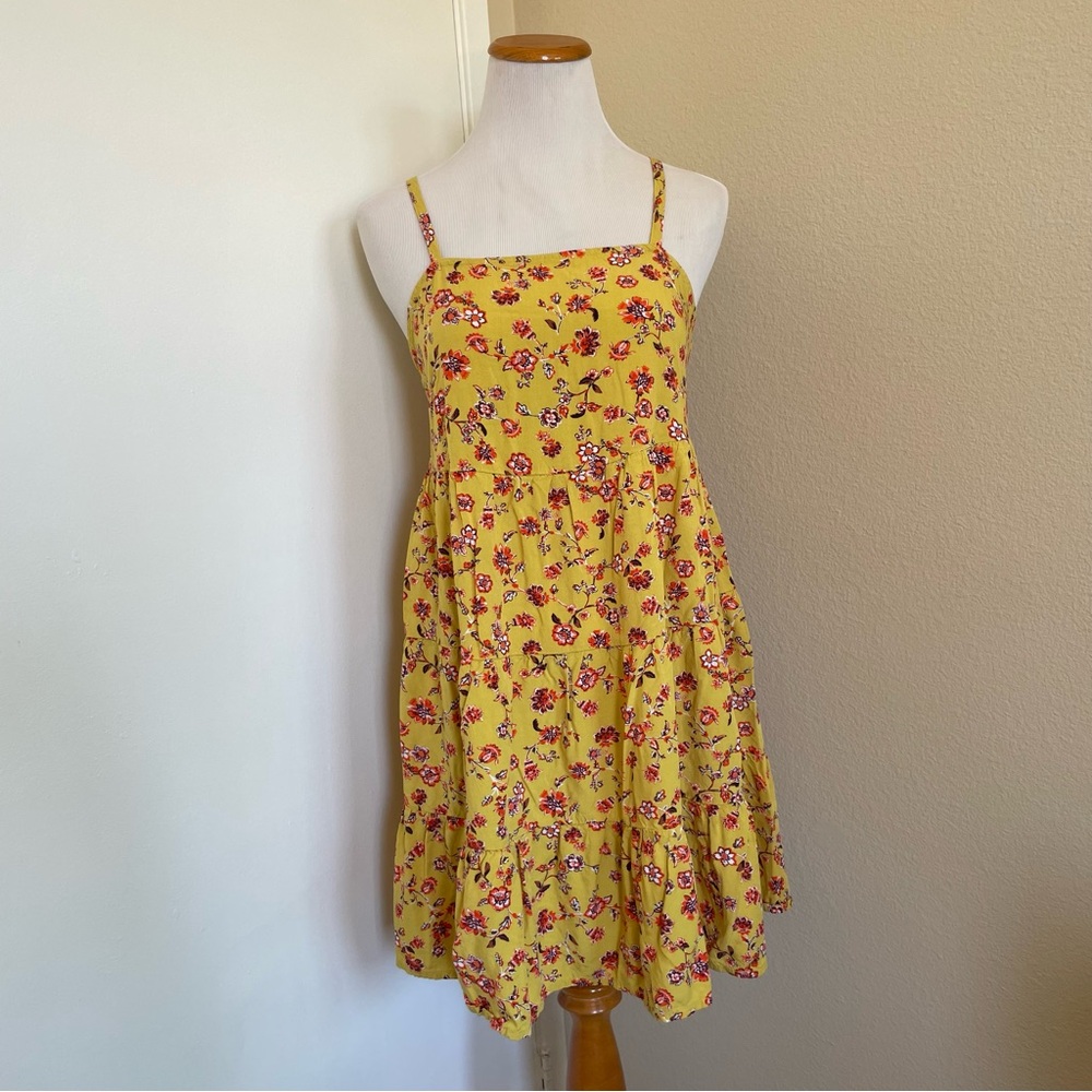 Floral Yellow Sundress with pockets Old Navy